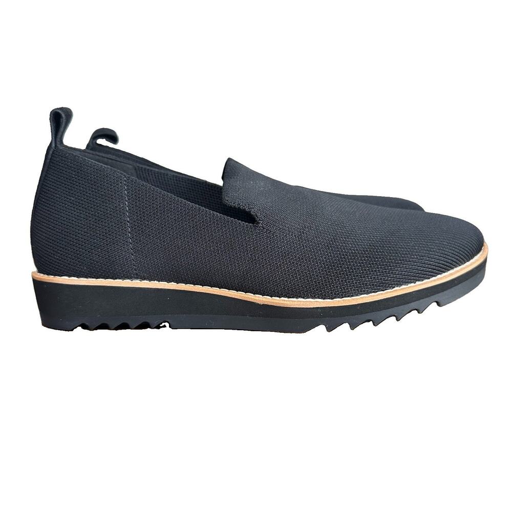 Eileen Fisher Women’s Black Novo Slip On Comfort Stretch Knit Loafers Size 8.5